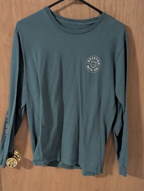 Brixton Green Long Sleeve Logo Crew